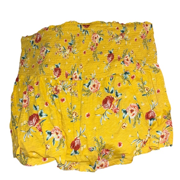 torrid Tops Torrid Floral Mustard Yellow Tube Top Poshmark
